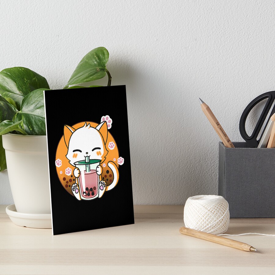 "Katze Boba Tea Bubble Tea Anime Kawaii Neko Geschenke Mädchen Teens