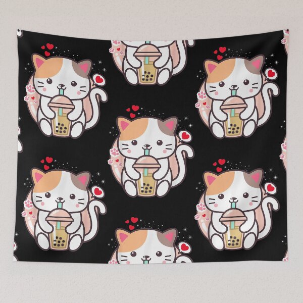Item preview, Cat Boba Tea Bubble Tea Kawaii Anime Japanese Neko Girl Teen designed and sold by Shania Kovacek.