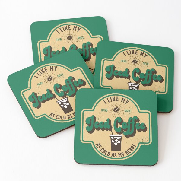 Item preview, Me gusta mi café helado tan frío como mi corazón designed and sold by Happy Puppy Print On Demand.