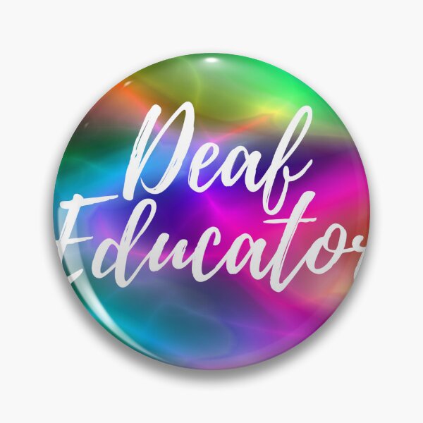 Item preview, Deaf Educator Rainbow Galaxy DHH Hard of Hearing Pride designed and sold by ChloeLovesColor.