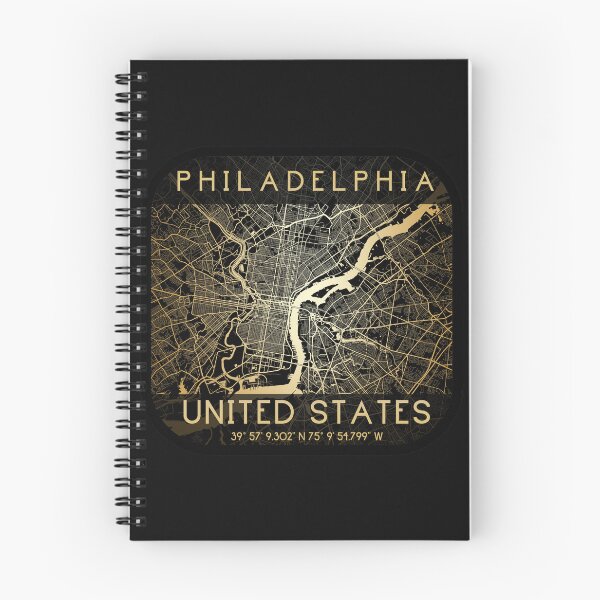 Item preview, PHILADELPHIA PENNSYLVANIA DECOR MAP MONOCHROME GOLD designed and sold by lukas69graphic.