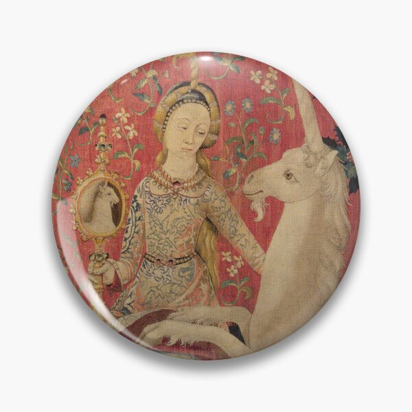 Item preview, Lady & Unicorn Mirror - The Unicorn Tapestries designed and sold by Erin Rado.