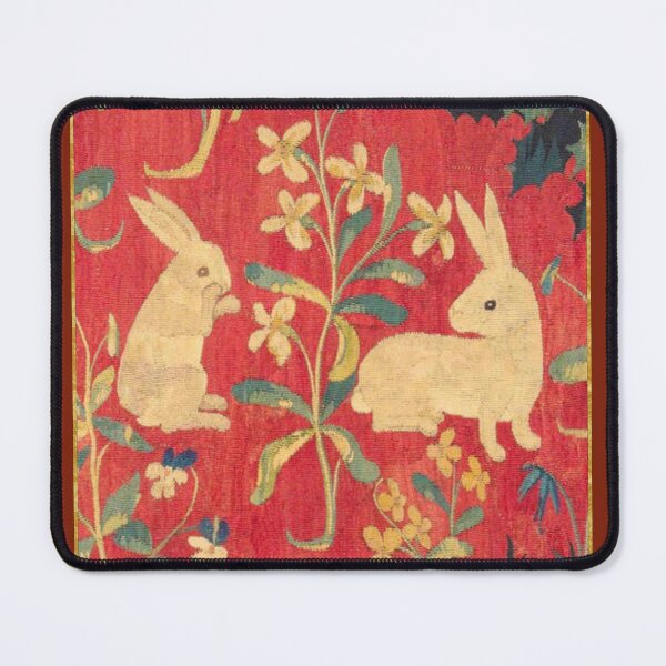 Item preview, Two Rabbits - The Unicorn Tapestries designed and sold by Erin Rado.