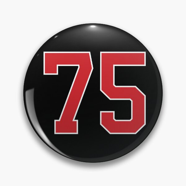 Item preview, Sports Number 75, red black color lucky sport seventy five designed and sold by ArtIsParty.