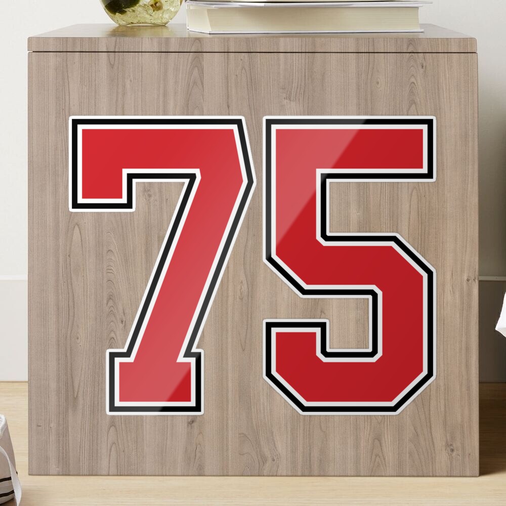 Sports Number 77, red black color lucky sport seventy seven Sticker for  Sale by ArtIsParty