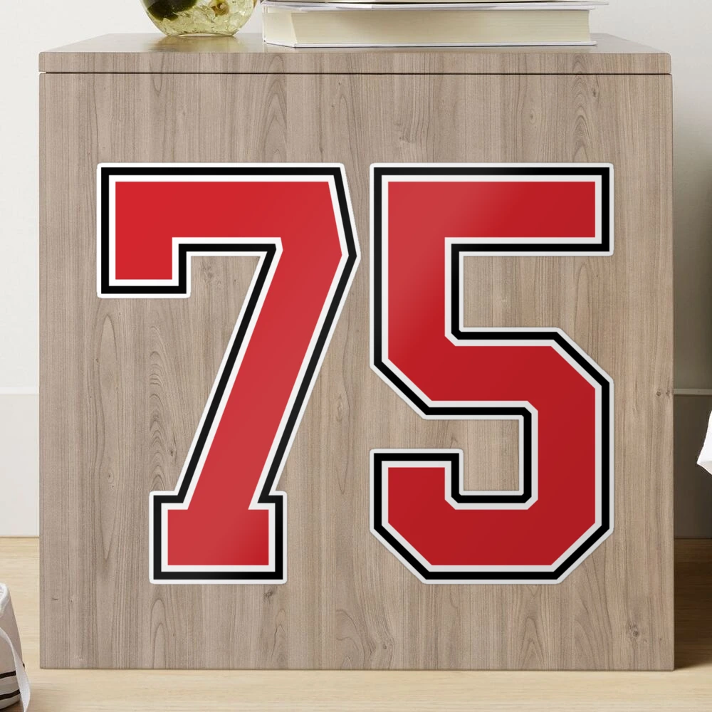 Sports Number 77, red black color lucky sport seventy seven Sticker for  Sale by ArtIsParty