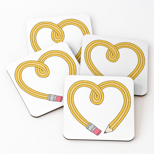 Item preview, Heart Shaped Yellow Drawing Pencil designed and sold by murialbezanson.