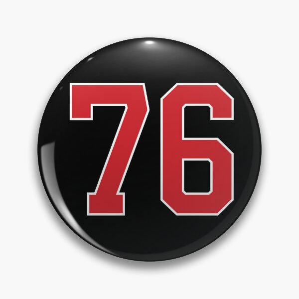 Item preview, Sports Number 76, red black color lucky sport seventy six designed and sold by ArtIsParty.