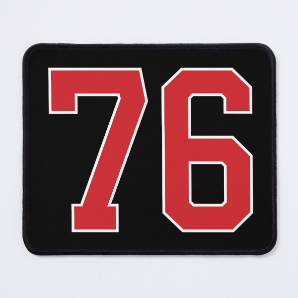 Item preview, Sports Number 76, red black color lucky sport seventy six designed and sold by ArtIsParty.