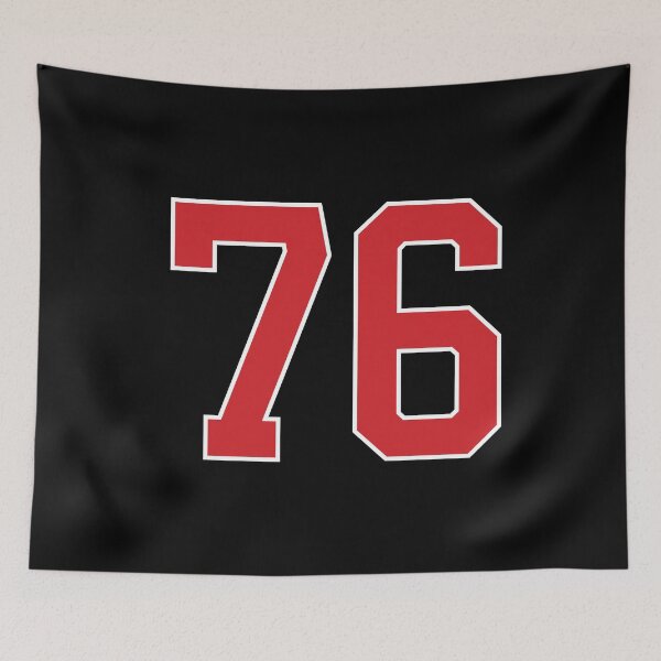 Item preview, Sports Number 76, red black color lucky sport seventy six designed and sold by ArtIsParty.