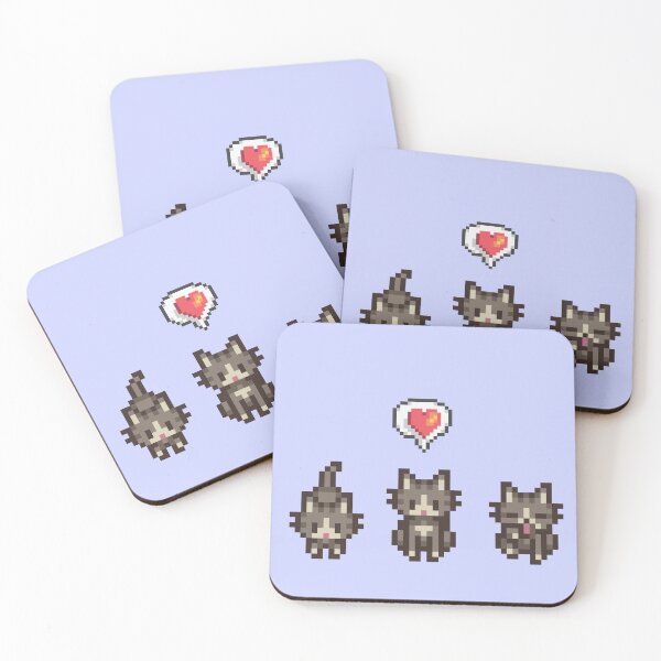 Item preview, Stardew Valley Grey/Gray Cat designed and sold by aiya-pixels.