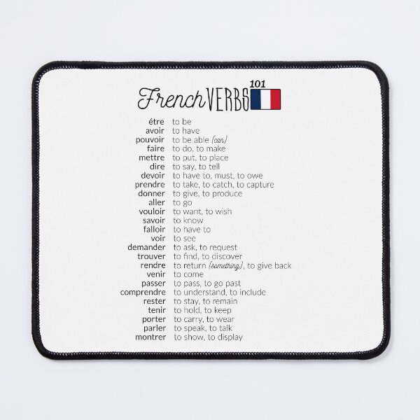 Item preview, French Verbs, learn French, cheat-sheet designed and sold by RouxHarbour.