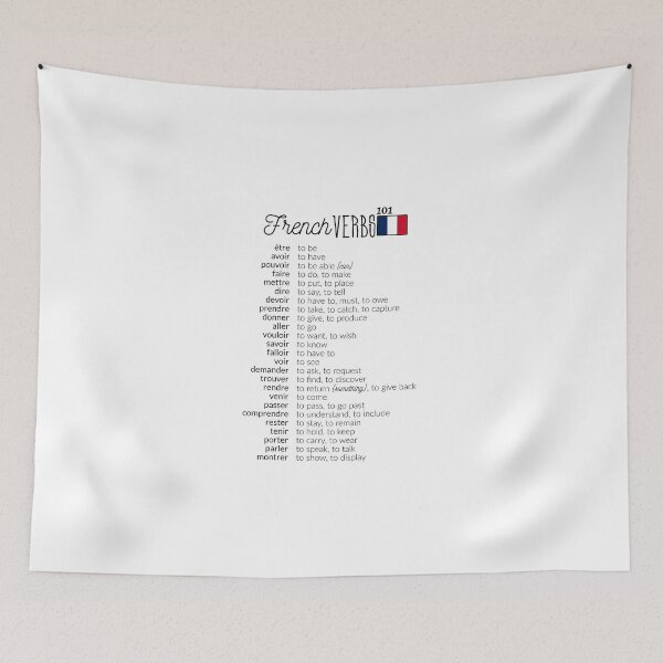 Item preview, French Verbs, learn French, cheat-sheet designed and sold by RouxHarbour.