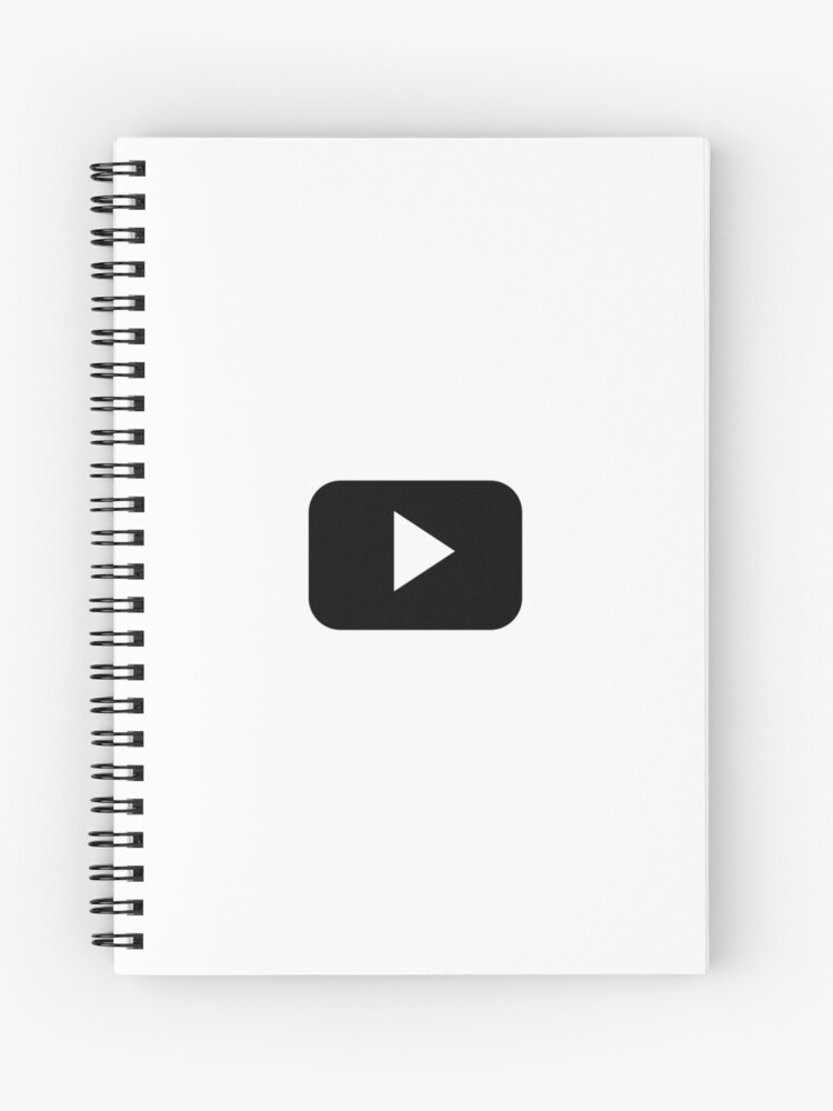 Youtube Play Button Black Spiral Notebook For Sale By Bitcell Redbubble