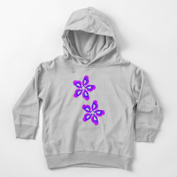 Spiral Pink Blue Abstract Flowers Toddler Pullover Hoodie