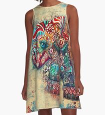 Vintage Elephant A-Line Dress