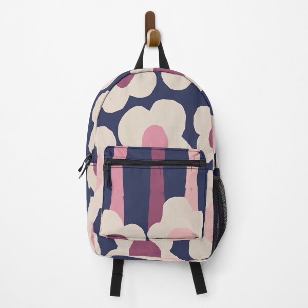 Item preview, Retro Scandinavian Stripes and Flowers in Pink, Mauve and Purple designed and sold by Deutschic.