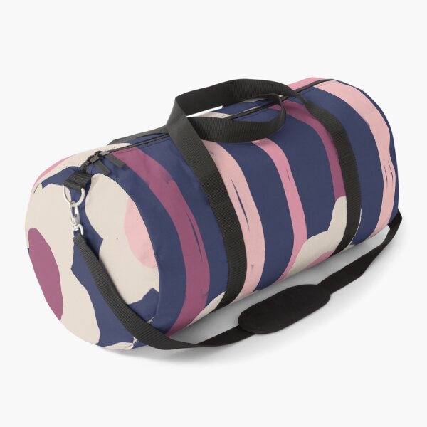 Item preview, Retro Scandinavian Stripes and Flowers in Pink, Mauve and Purple designed and sold by Deutschic.