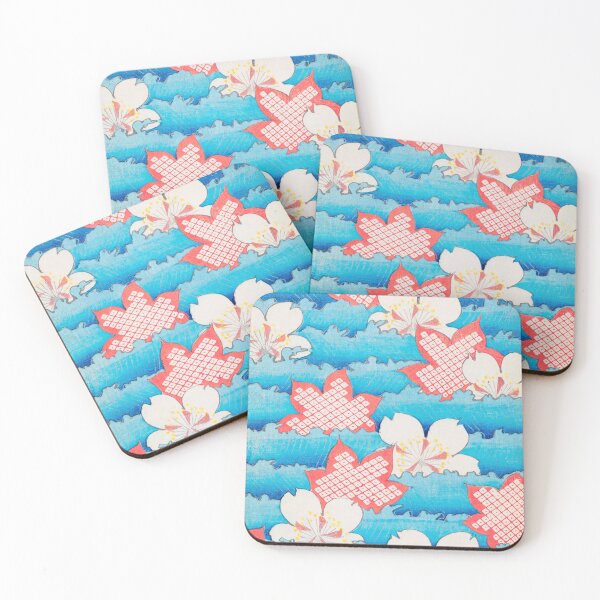 Item preview, Blossom on Blue Vintage Japanese Floral Print designed and sold by VintageArchive.