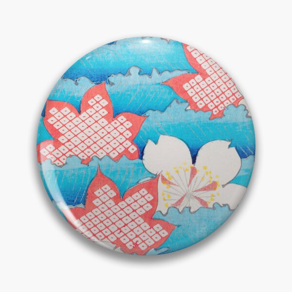 Item preview, Blossom on Blue Vintage Japanese Floral Print designed and sold by VintageArchive.