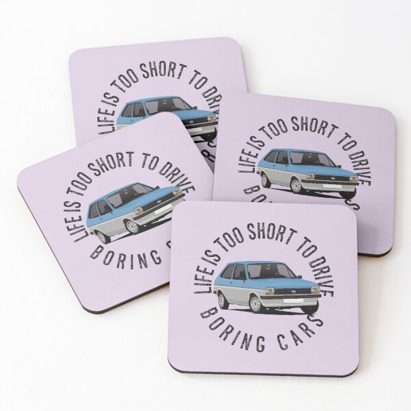 Item preview, Life is too short to drive boring cars - Ford Fiesta mk1  Bravo - two tone designed and sold by knappidesign.