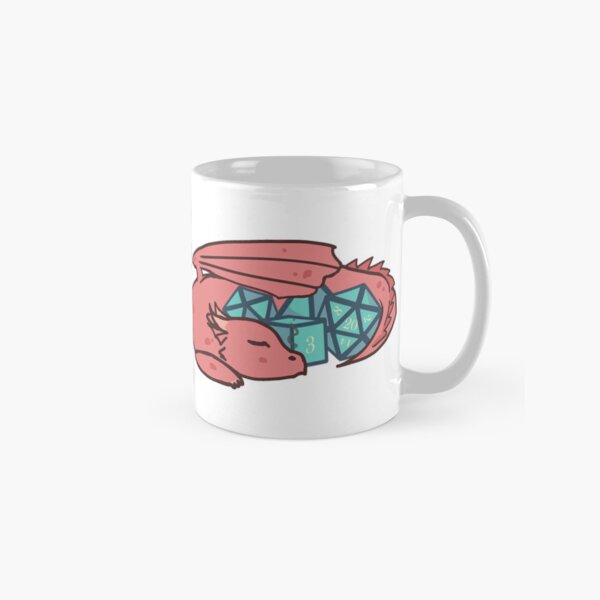 Sleepy dice hoarding dragon Classic Mug