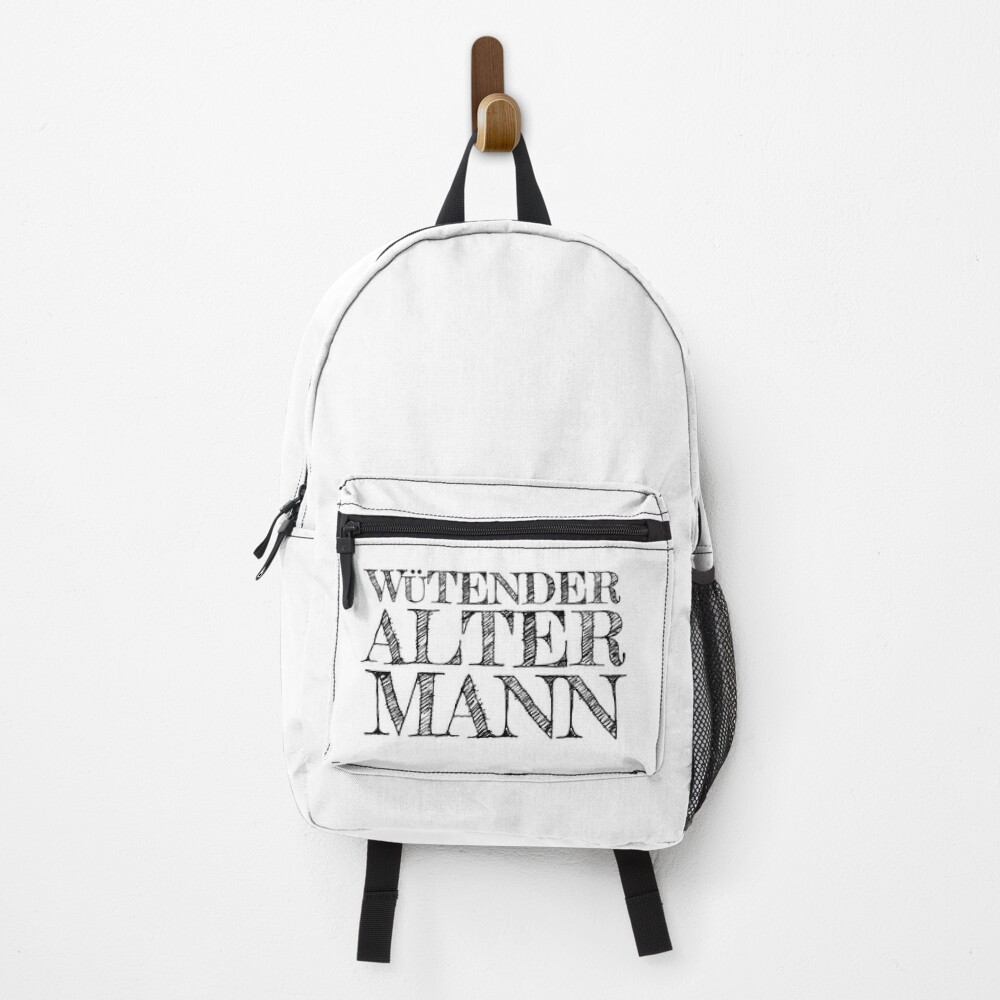 Wütender alter Mann Rucksack