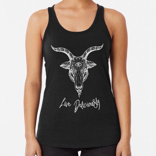 Black Phillip the Goat - Live Deliciously Racerback Tank Top
