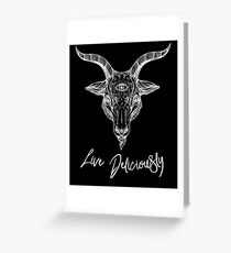 Black Phillip the Goat - Live Deliciously Greeting Card