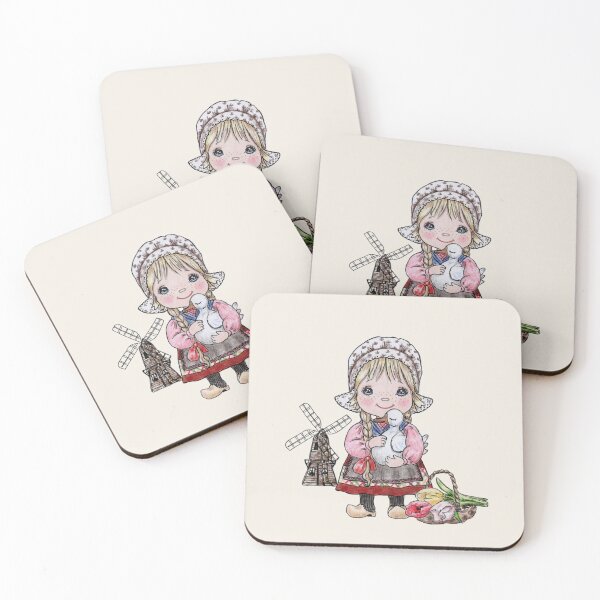 Item preview, Dutch folk dress doll girl windmill tulips designed and sold by Katerina Makarova.