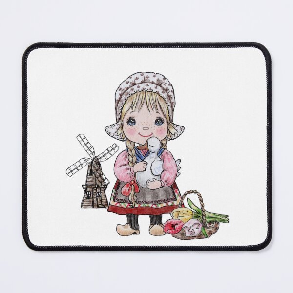 Item preview, Dutch folk dress doll girl windmill tulips designed and sold by Katerina Makarova.