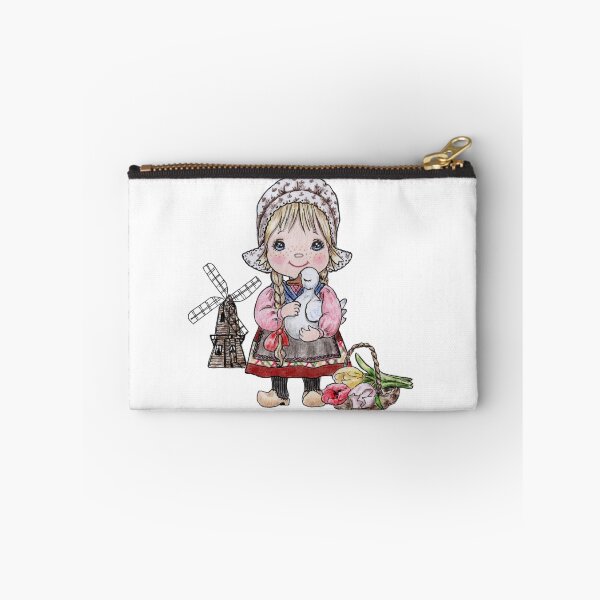 Item preview, Dutch folk dress doll girl windmill tulips designed and sold by Katerina Makarova.