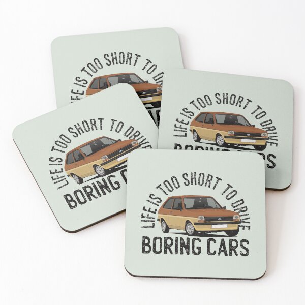 Item preview, Life is too short to drive boring cars -  two-tone Ford Fiesta mk1 designed and sold by knappidesign.