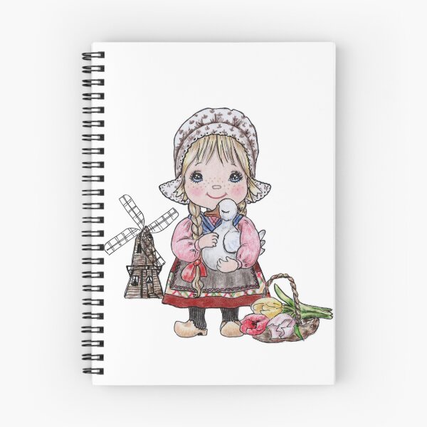Item preview, Dutch folk dress doll girl windmill tulips designed and sold by Katerina Makarova.