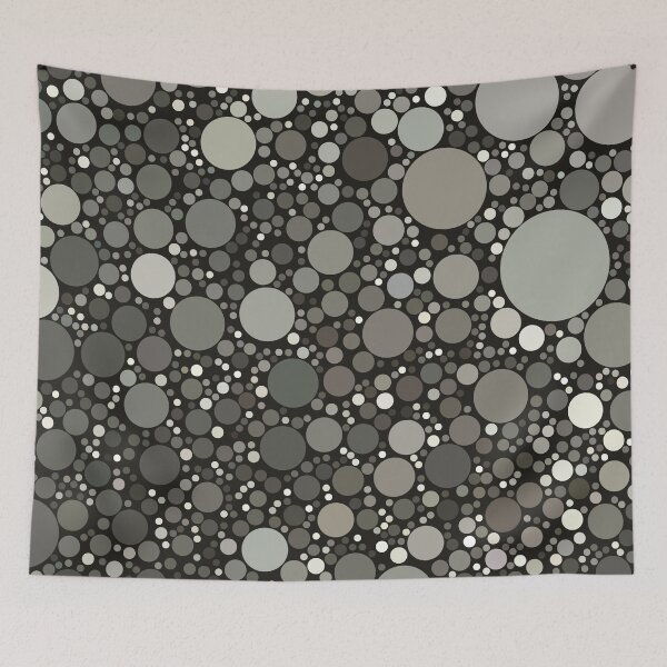 Item preview, Warmer Shades of Grey Polka Dots Bubble Pattern  designed and sold by patternsoup.