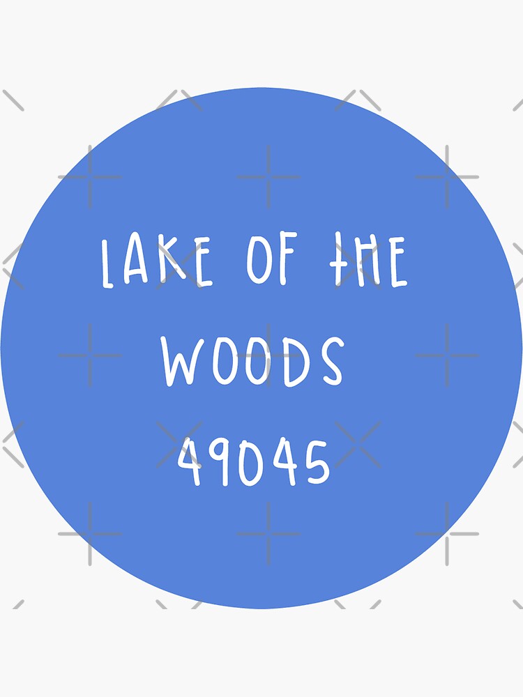 "Lake of the Woods Circle" Sticker by jtbaum Redbubble