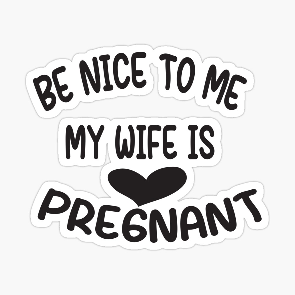 Pregnant Wife Design Pregnancy Husband Father Announcement Long