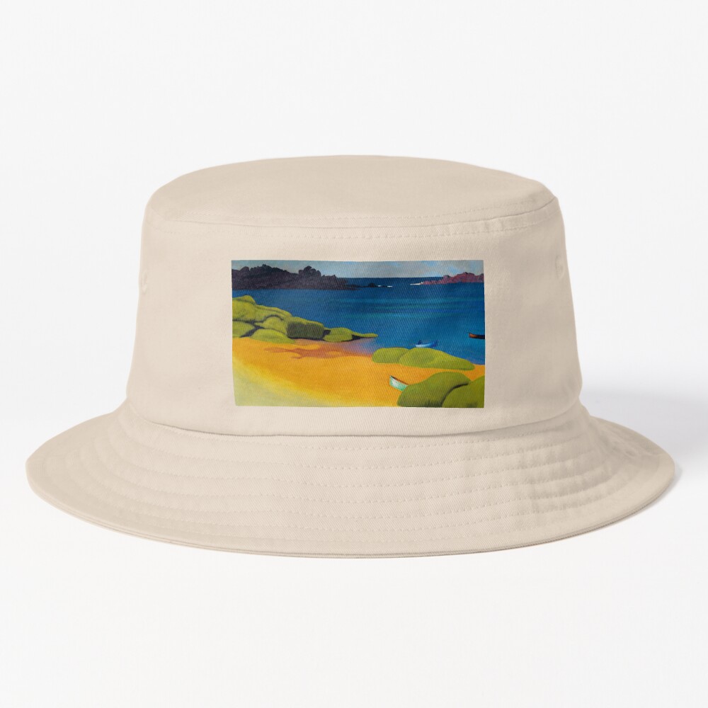 Reversible Bucket Style Sun Hat - Woodblock Florals