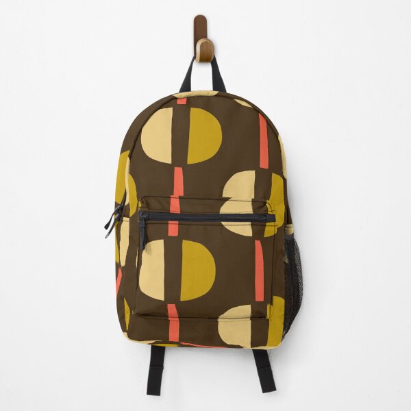 Item preview, Modernist Geometric Pattern 479 Brown Gold Yellow and Orange designed and sold by tonymagnerart.