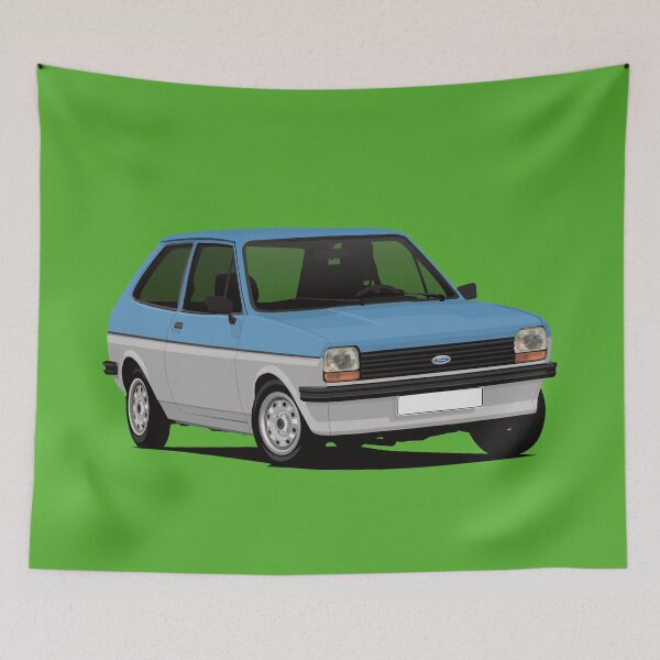Item preview, Cornering Fiesta Mk1 - blue-silver two tone designed and sold by knappidesign.