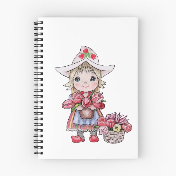 Item preview, Dutch national folk dress doll with tulips designed and sold by Katerina Makarova.