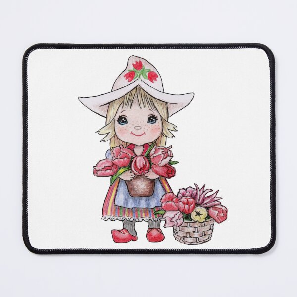 Item preview, Dutch national folk dress doll with tulips designed and sold by Katerina Makarova.