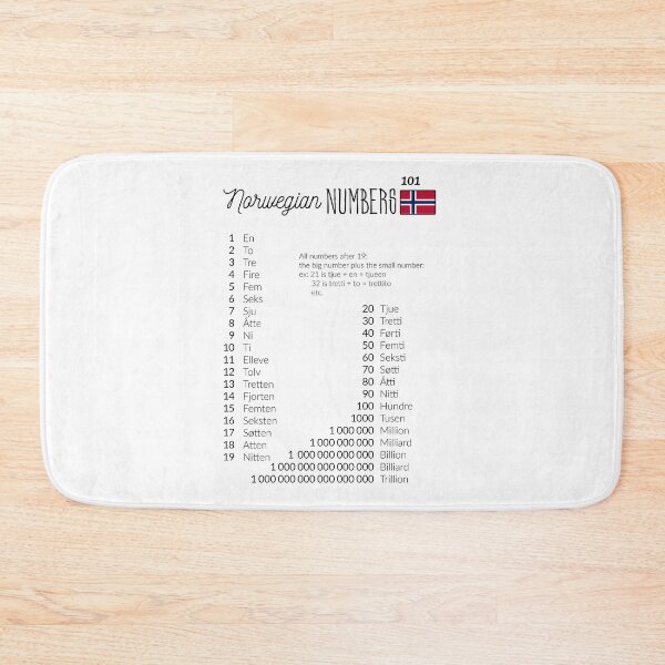 Item preview, Norwegian Numbers, learn Norwegian, cheat-sheet designed and sold by RouxHarbour.
