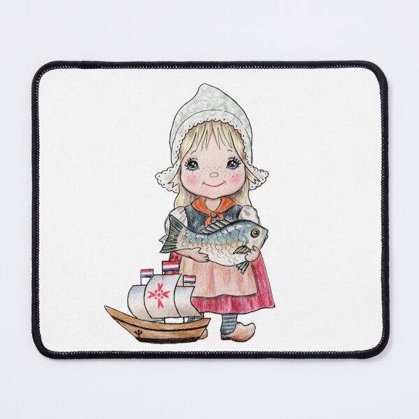 Item preview, Dutch national folk dress doll with fish and boat designed and sold by Katerina Makarova.