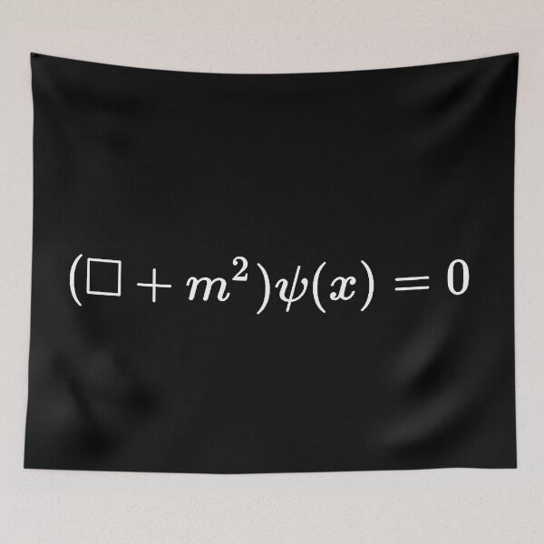Item preview, klein Gordon wave equation in covariant form dark version designed and sold by NoetherSym.