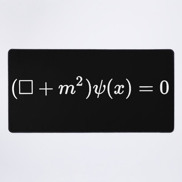 Item preview, klein Gordon wave equation in covariant form dark version designed and sold by NoetherSym.