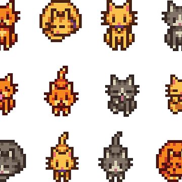 Artwork thumbnail, Stardew Valley Cats by aiya-pixels