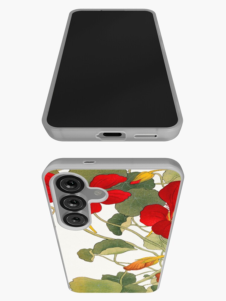 Aperçu 3 sur 4. Coque Samsung Galaxy avec l'œuvre Fleur de capucine créée et vendue par kimmary0.