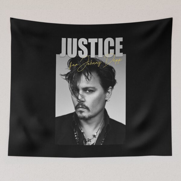Item preview, Justice for Johnny Depp BW designed and sold by ActiveNerd.