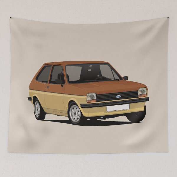 Item preview, Cornering Fiesta Mk1 - brown-beige two-tone designed and sold by knappidesign.